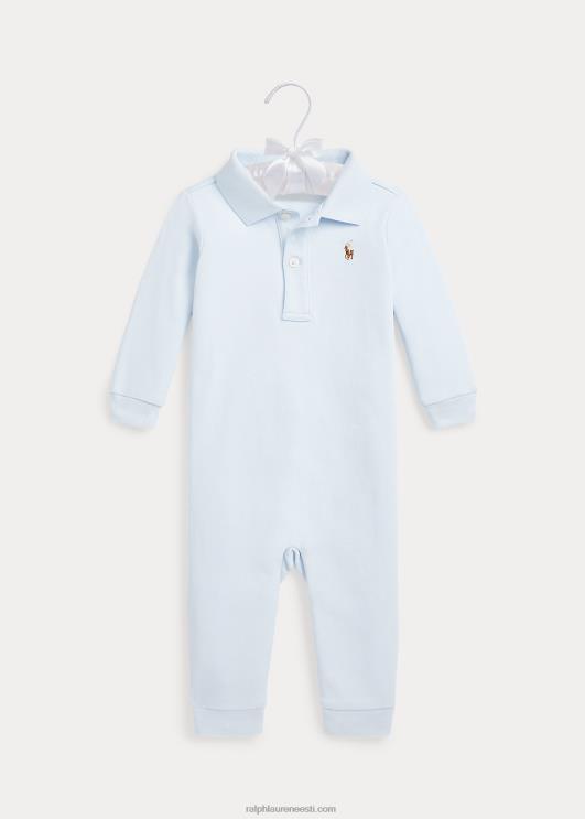 Ralph Lauren beebi pehme puuvillane polo kombinesoon PR0V7739 berüll sinine
