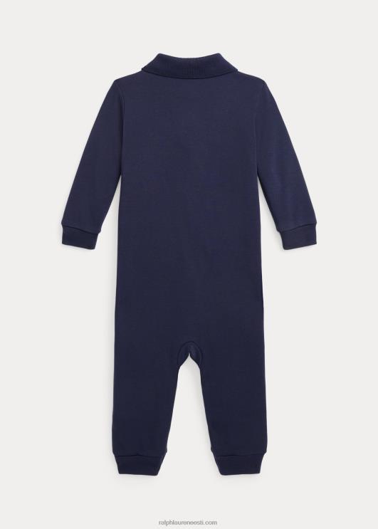 Ralph Lauren beebi pehme puuvillane polo kombinesoon PR0V7741 rafineeritud merevägi