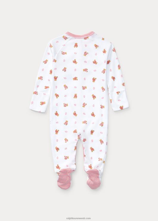 Ralph Lauren beebi polo karu puuvillase jalaga kombinesoon PR0V7714 valge multi