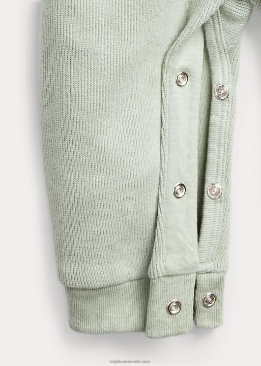 Ralph Lauren beebi prantsuse ribiga puuvillane kombinesoon PR0V10044 heleroheline