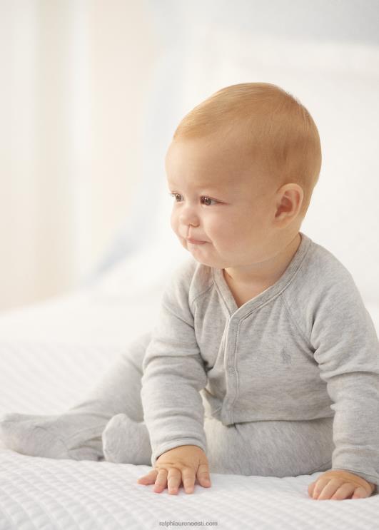 Ralph Lauren beebi puuvillane interlock jalaga kombinesoon PR0V10013 kvartskanarbik