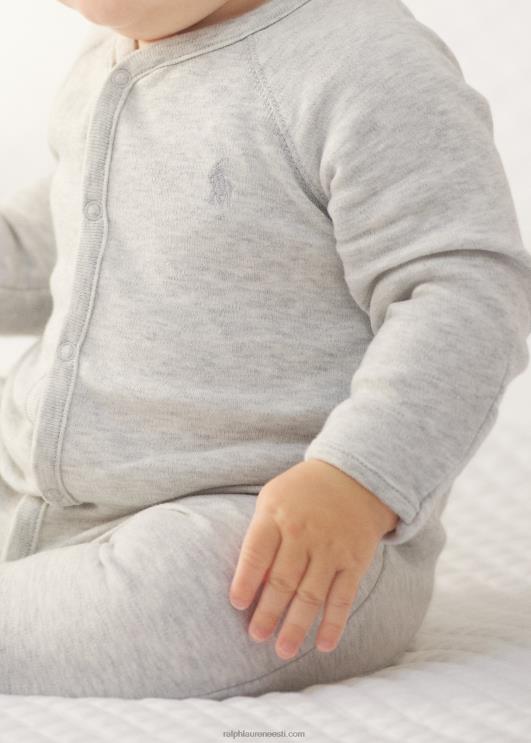 Ralph Lauren beebi puuvillane interlock jalaga kombinesoon PR0V10013 kvartskanarbik