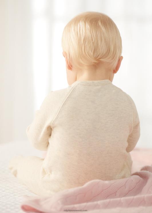 Ralph Lauren beebi puuvillane interlock jalaga kombinesoon PR0V10014 kaerahelbed kanarbik