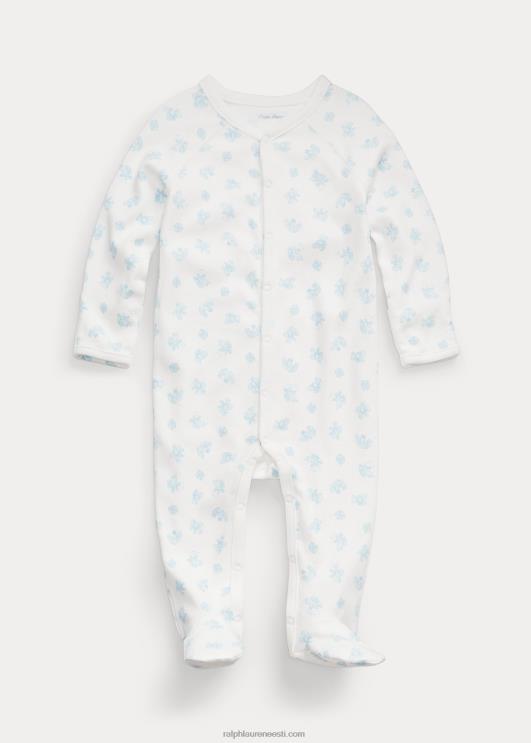 Ralph Lauren beebi puuvillane interlock jalaga kombinesoon PR0V7722 sinine multi