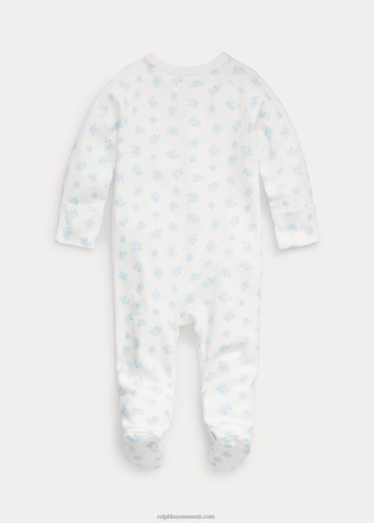 Ralph Lauren beebi puuvillane interlock jalaga kombinesoon PR0V7722 sinine multi