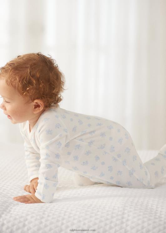 Ralph Lauren beebi puuvillane interlock jalaga kombinesoon PR0V7722 sinine multi