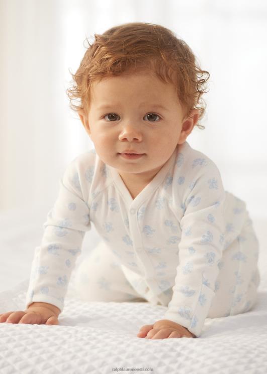 Ralph Lauren beebi puuvillane interlock jalaga kombinesoon PR0V7722 sinine multi