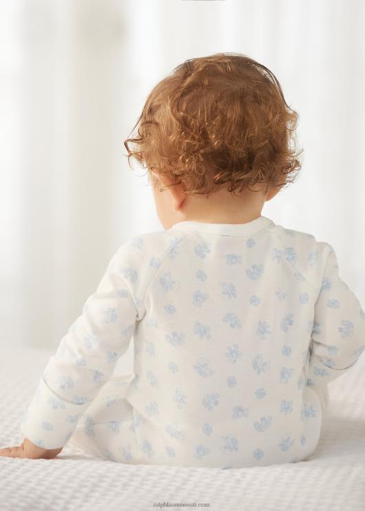 Ralph Lauren beebi puuvillane interlock jalaga kombinesoon PR0V7722 sinine multi