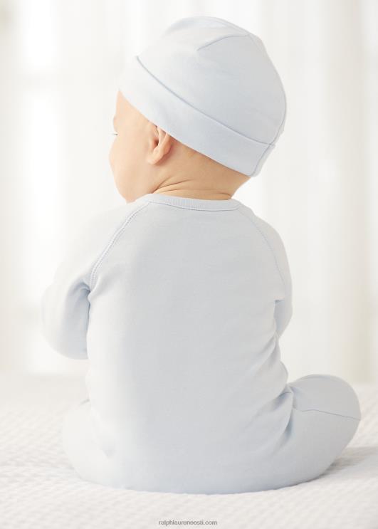 Ralph Lauren beebi puuvillane interlock jalaga kombinesoon PR0V7726 berüll sinine