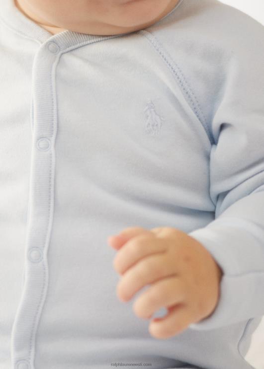 Ralph Lauren beebi puuvillane interlock jalaga kombinesoon PR0V7726 berüll sinine