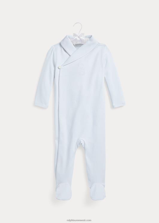 Ralph Lauren beebi puuvillane interlock jalaga kombinesoon PR0V7752 berüll sinine