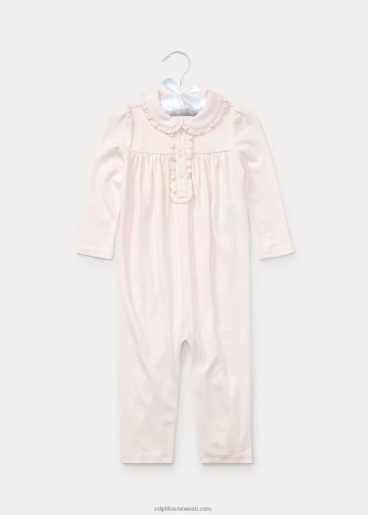 Ralph Lauren beebi puuvillane polo kombinesoon PR0V7747 õrn roosa