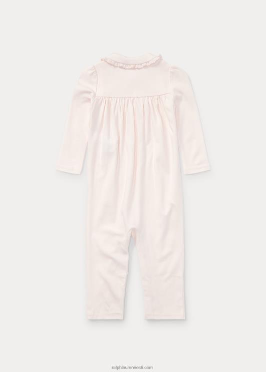 Ralph Lauren beebi puuvillane polo kombinesoon PR0V7747 õrn roosa