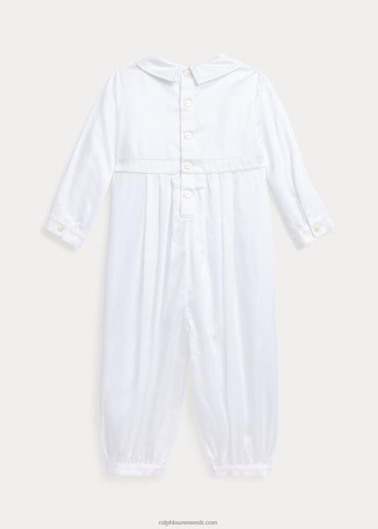 Ralph Lauren beebi puuvillane ristimiskombinesoon PR0V7746 valge