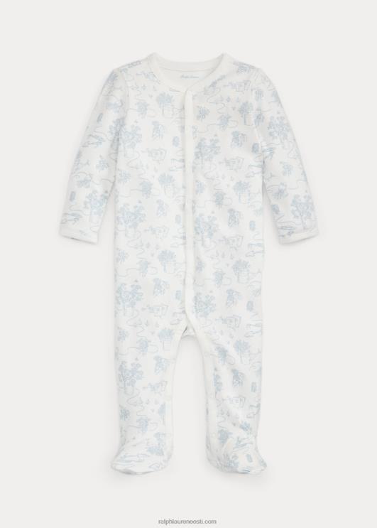 Ralph Lauren beebi toile puuvillane interlock kombinesoon PR0V7731 sinine aiatöö