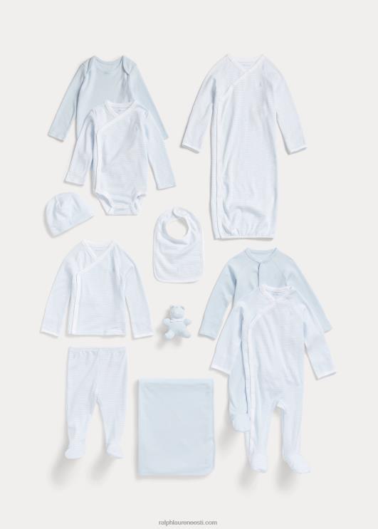 Ralph Lauren beebi 11-osaline puuvillane kinkekomplekt PR0V7815 berüll sinine multi