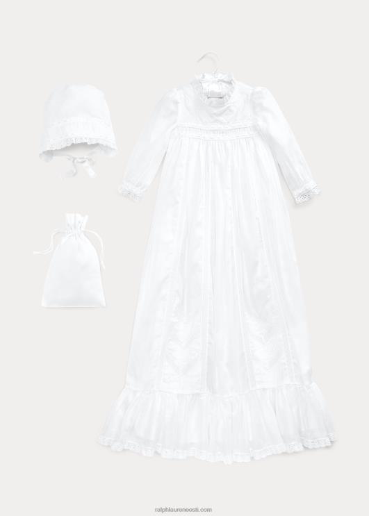 Ralph Lauren beebi 3-osaline ristimiskomplekt PR0V10035 valge