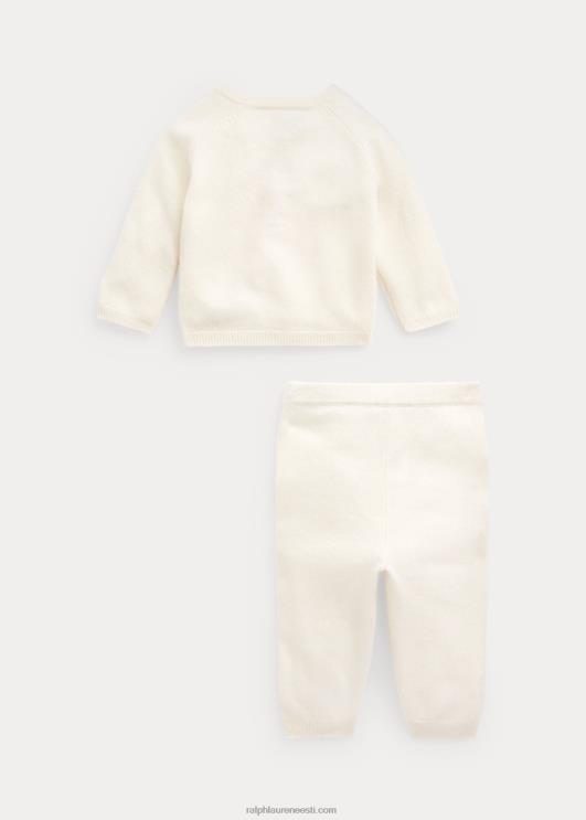 Ralph Lauren beebi kašmiirist sviitri ja pükste komplekt PR0V7800 helesinine