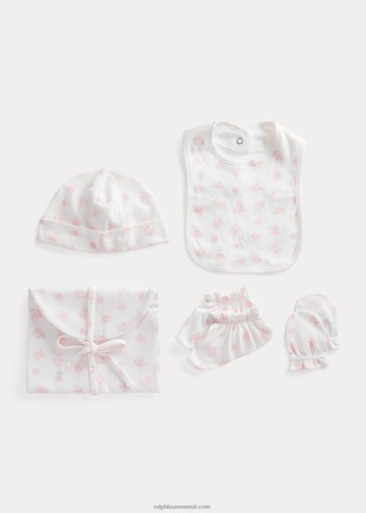 Ralph Lauren beebi orgaanilisest puuvillast 5-osaline kinkekomplekt PR0V8217 roosa multi