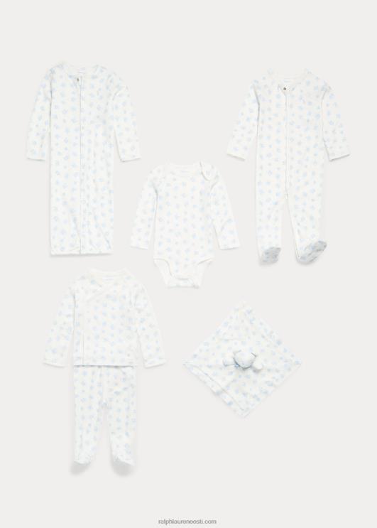 Ralph Lauren beebi orgaanilisest puuvillast 5-osaline kinkekomplekt PR0V8218 sinine multi