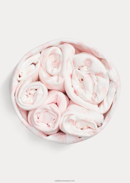 Ralph Lauren beebi orgaanilisest puuvillast 7-osaline kinkekomplekt PR0V7818 õrnroosa multi