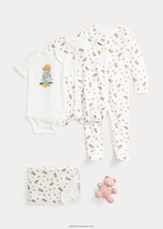 Ralph Lauren beebi polo karu puuvillane 5-osaline kinkekomplekt PR0V7822 tüdruk aiakaru