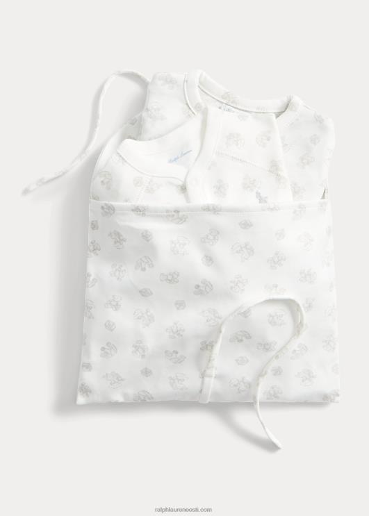 Ralph Lauren beebi puuvillane 3-osaline kinkekomplekt PR0V7834 kvartskanarbiku multi