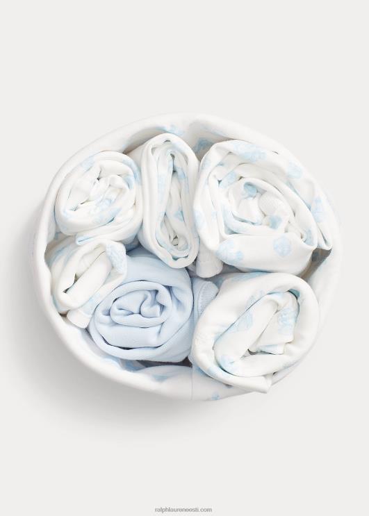 Ralph Lauren beebi puuvillane 7-osaline kinkekomplekt PR0V7814 berüll sinine multi