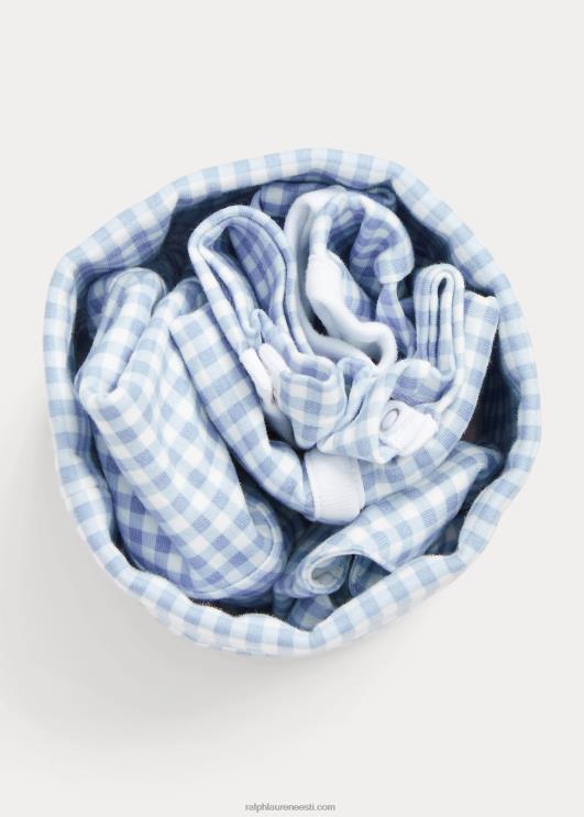 Ralph Lauren beebi puuvillane interlock 4-osaline kinkekomplekt PR0V7832 sinine hõlmik