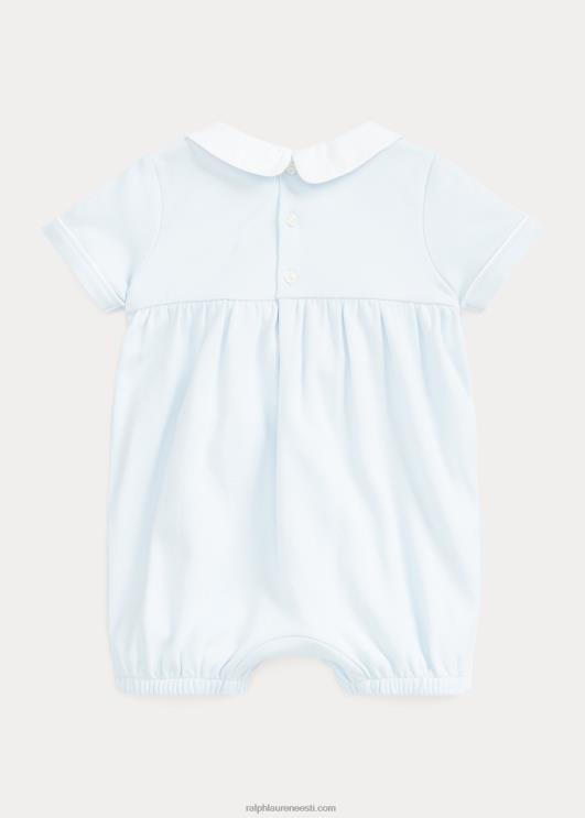Ralph Lauren beebi käsitsi suitsutatud puuvillamull shortall PR0V7688 berüll sinine