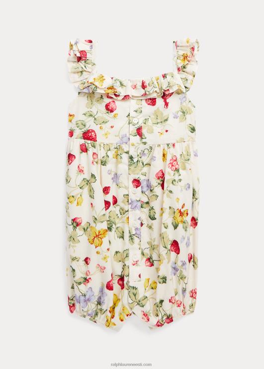 Ralph Lauren beebi lilleline puuvillane batistimull shortall PR0V7674 lilleline maasikas