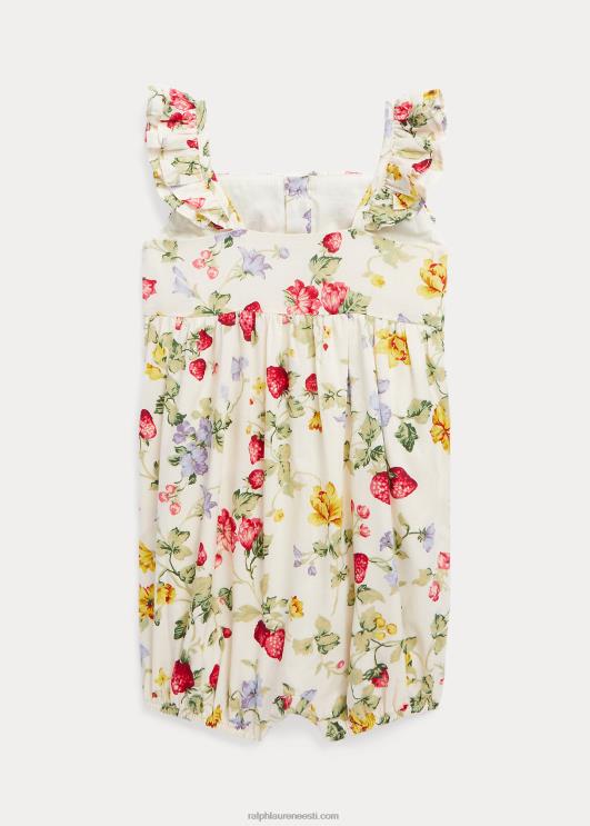 Ralph Lauren beebi lilleline puuvillane batistimull shortall PR0V7674 lilleline maasikas