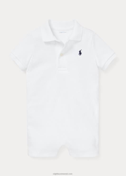 Ralph Lauren beebi pehme puuvillane polo PR0V7657 valge