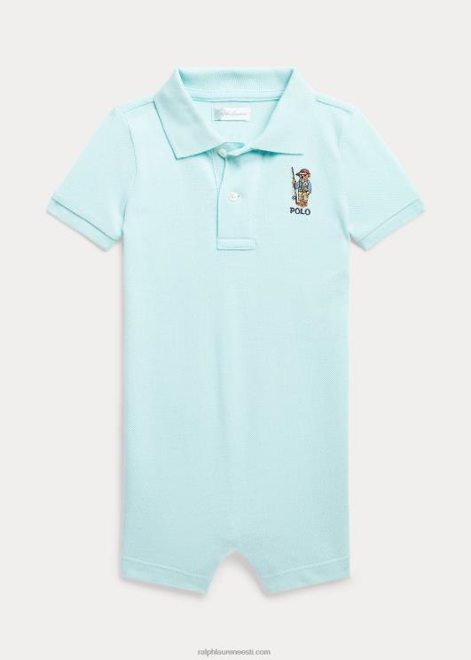 Ralph Lauren beebi polo karu puuvillane võrk polo shortall PR0V7667 saare vesi