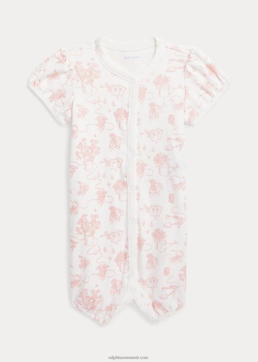 Ralph Lauren beebi toile puuvillane interlock mull shortall PR0V7676 roosa aiatöö