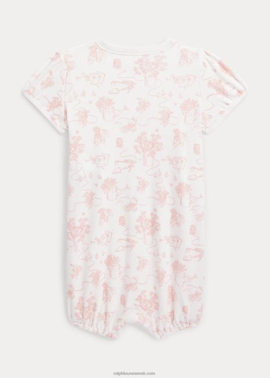 Ralph Lauren beebi toile puuvillane interlock mull shortall PR0V7676 roosa aiatöö