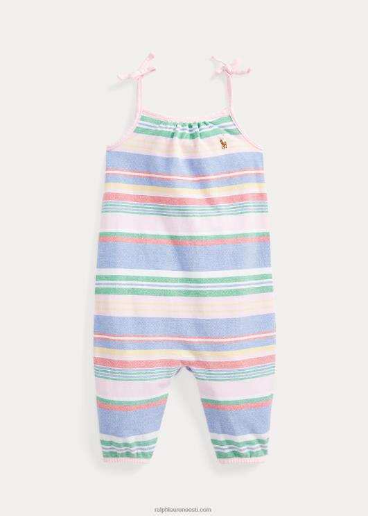 Ralph Lauren beebi triibuline puuvillane võrk PR0V7692 roheline multi