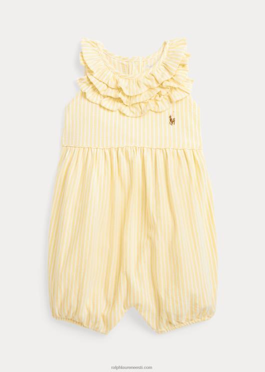 Ralph Lauren beebi triibuline volangidega võrkmull shortall PR0V7678 maisi kollane multi