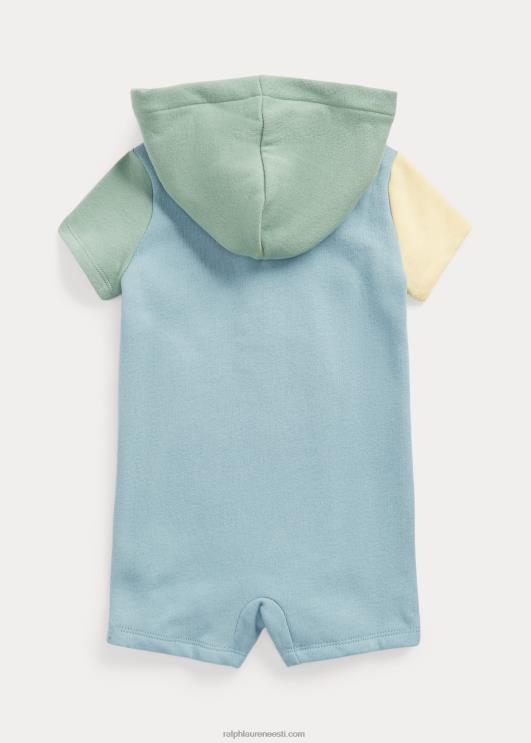 Ralph Lauren beebi värviblokeeritud fliis kapuutsiga lühike PR0V10027 sinine märkus multi