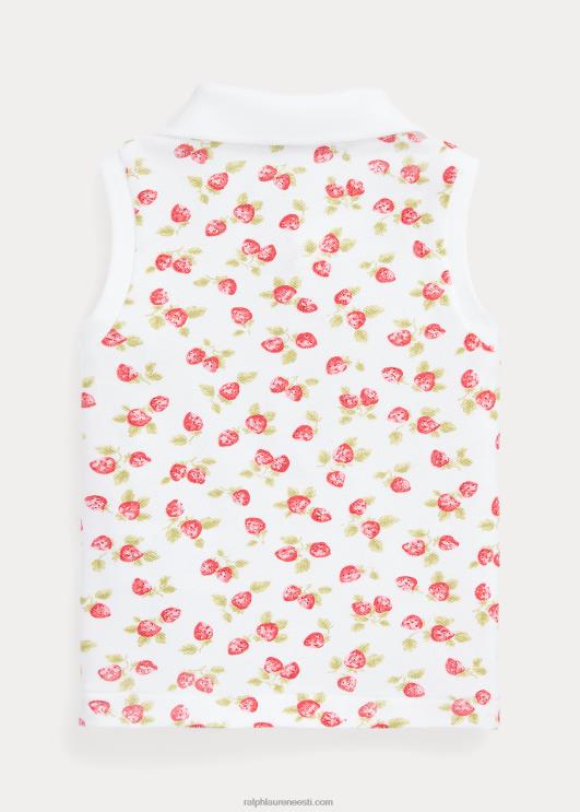 Ralph Lauren beebi maasikavõrgust varrukateta polosärk PR0V7897 maasikatrükk