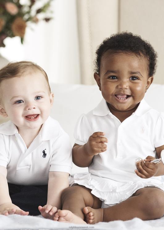 Ralph Lauren beebi pehme puuvillane polosärk PR0V7890 valge