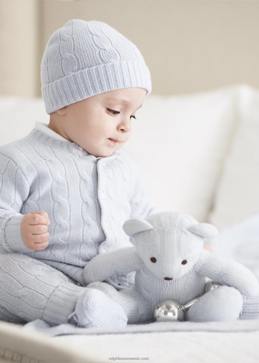 Ralph Lauren beebi kaabliga kootud kašmiirpüksid PR0V8297 pärl sinine