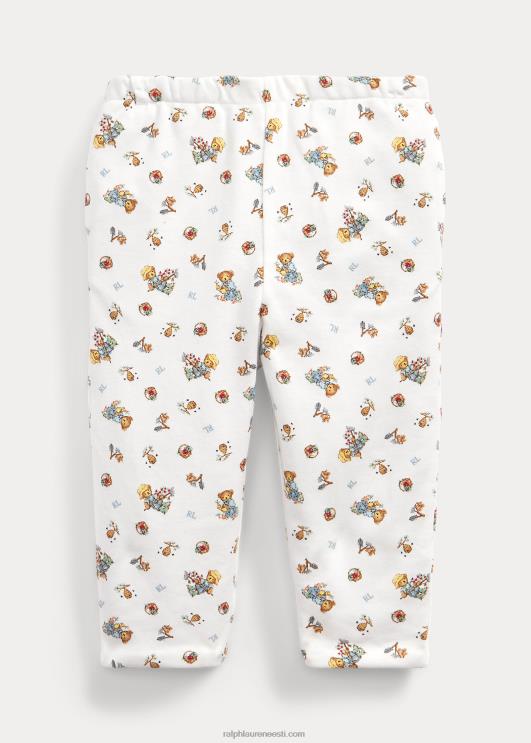 Ralph Lauren beebi polo bear pööratavad puuvillased püksid PR0V7966 poissaiakaru/sinine noot