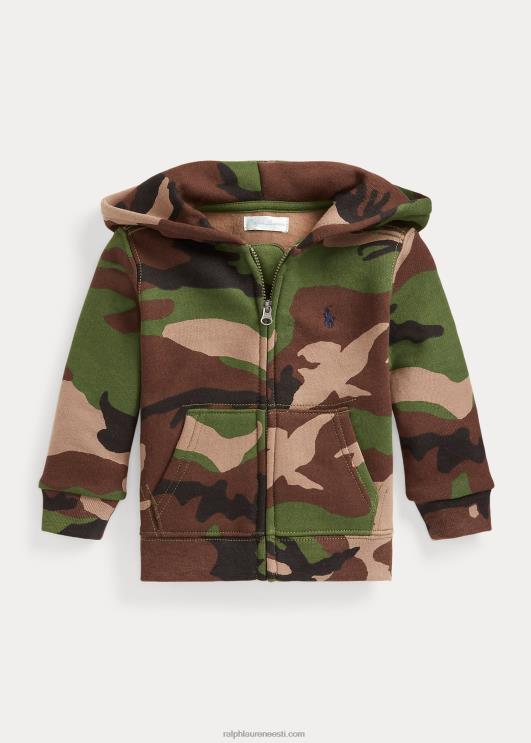 Ralph Lauren beebi täistõmblukuga fliisist kapuuts PR0V7980 ülejääk camo