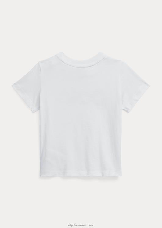Ralph Lauren beebi logoga puuvillane trikoosärk PR0V7881 valge