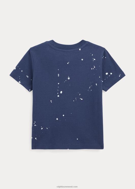 Ralph Lauren beebi logoga puuvillane trikoosärk PR0V8254 rustikaalne merevägi