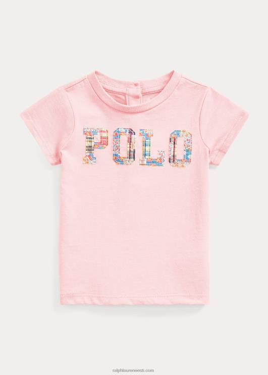 Ralph Lauren beebi logoga puuvillane trikoosärk PR0V8261 roosa varjund