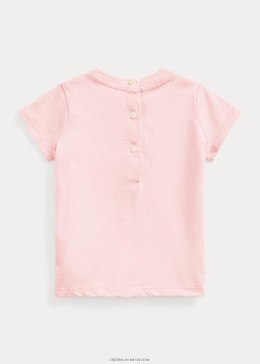 Ralph Lauren beebi logoga puuvillane trikoosärk PR0V8261 roosa varjund