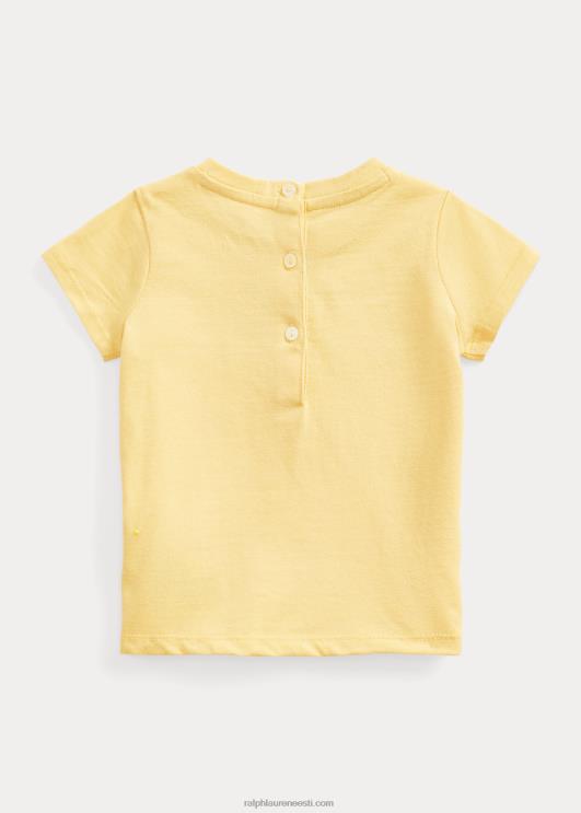 Ralph Lauren beebi logoga puuvillane trikoosärk PR0V8262 maisi kollane