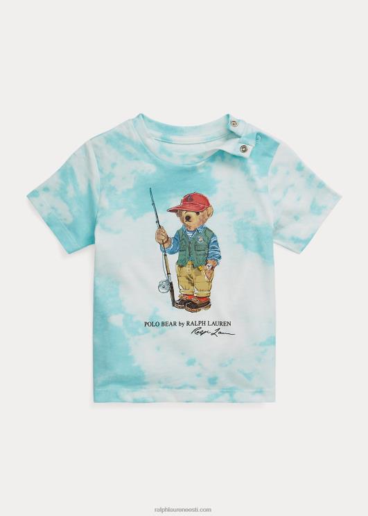 Ralph Lauren beebi polo karu lipsuvärvi-prindiga puuvillane tee PR0V7874 saare vesi